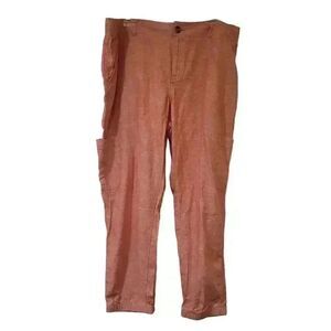 Sonoma Women's Oak Orange Linen Utility Joggers NEW